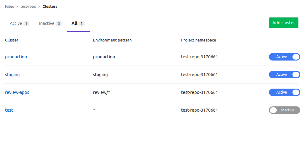 Multiple Kubernetes clusters per project (Beta)