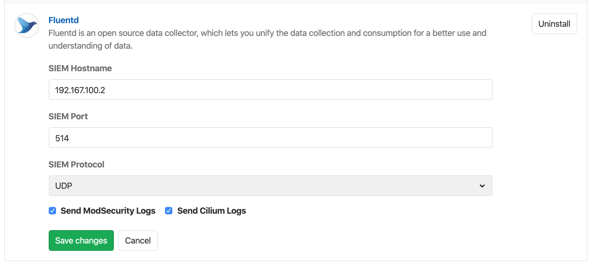 Container Network Policies SIEM Integration