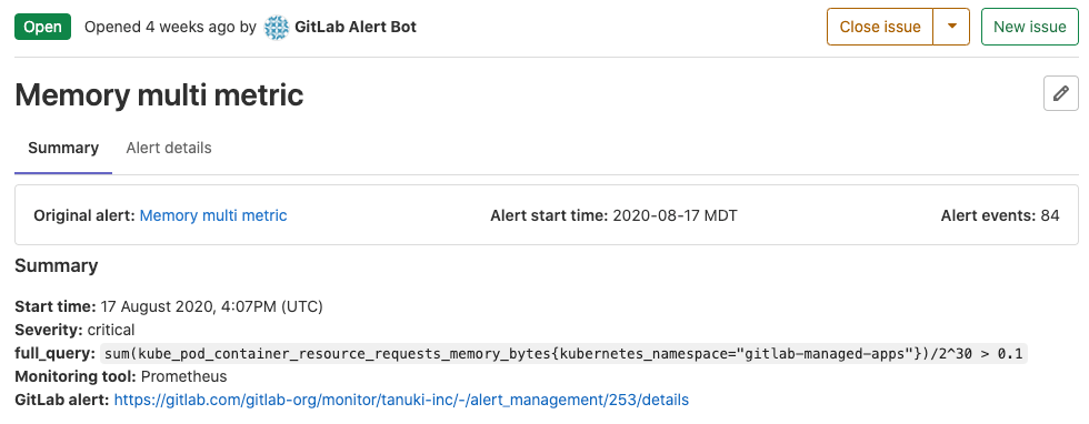 Highlight critical alert details on incidents