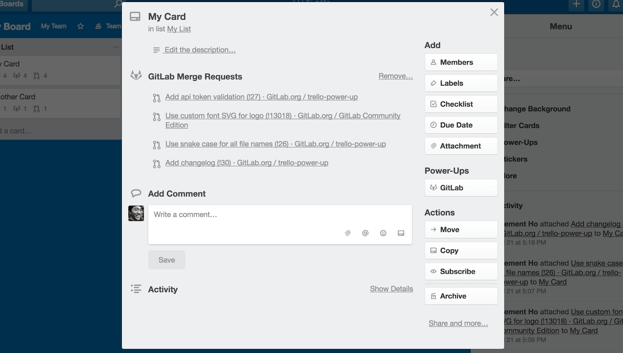 GitLab Power-Up for Trello