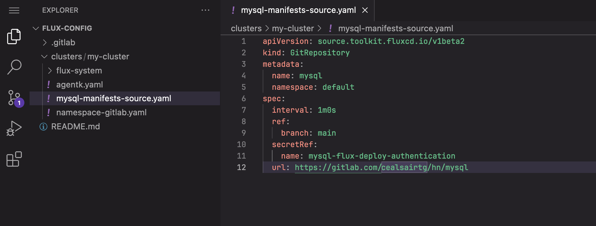 create-mysql-source-manifest