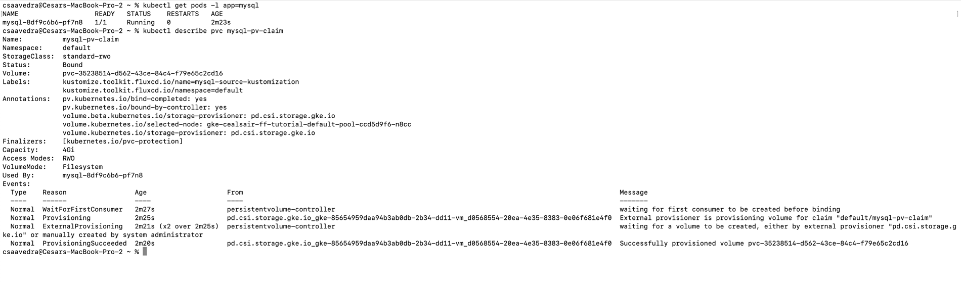 mysql-pod-and-pv-up