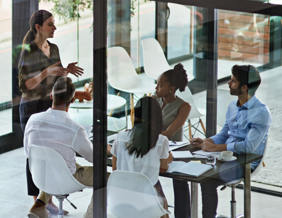 people during a meeting